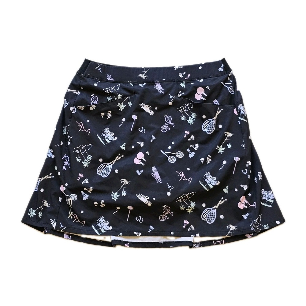 RLX Ralph Lauren Women's Size Small Black Golf Skort Novelty Print Stretch